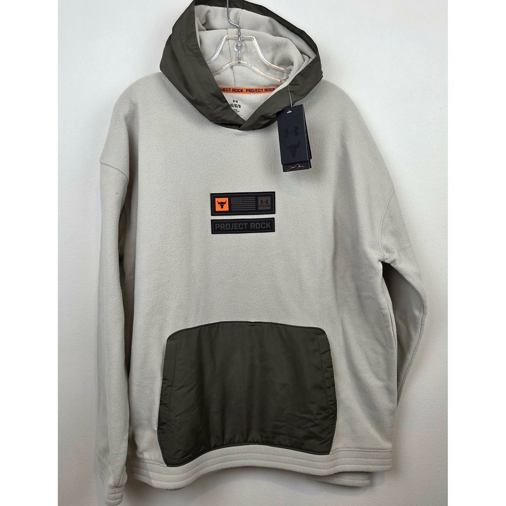 Under Armour Project Rock Vet Day Fleece Hoodie Freedom Mens Large NWT MSRP $110